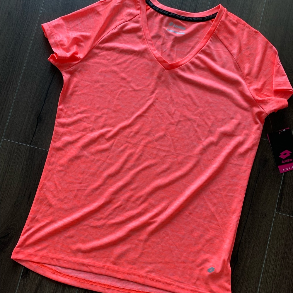 Lotto Workout orange shirt V-neck x soft